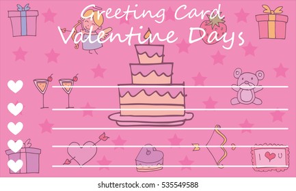 Background card valentine vector art