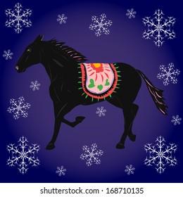Background for a card in the year of the horse.