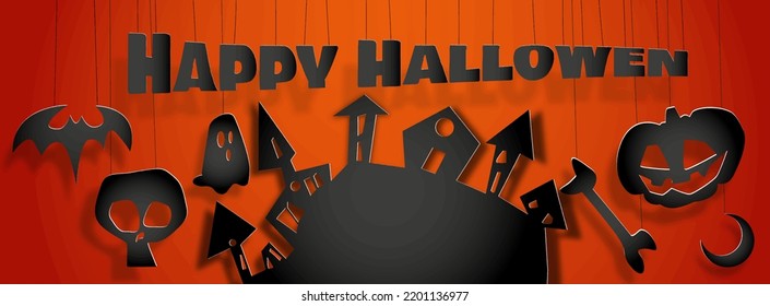 Background cardboard performance for halloween Illustration and vector