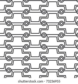 Background with cars, repetitive vector pattern.
