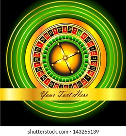 background with a casino roulette