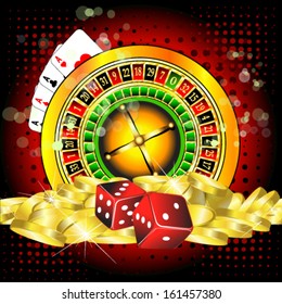 background with a casino roulette 