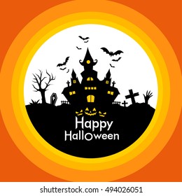 Background with a castle for halloween