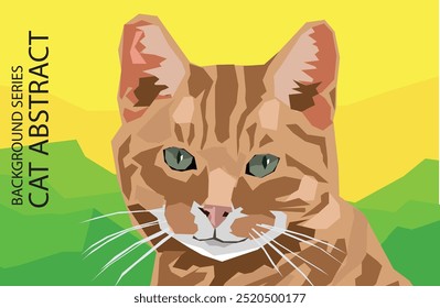 background cat abstract in color