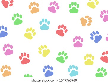 background with a cat footprint pattern
