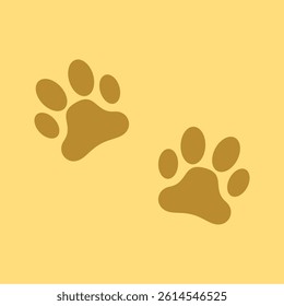 Background of cat footprints on the ground