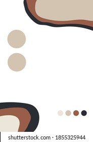 Background for the catalog. Spots of paint, circles, ovals, geometric shapes of different colors. Background for web. Background for brochures, banners, promotional materials