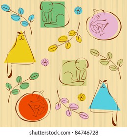 background with cats
