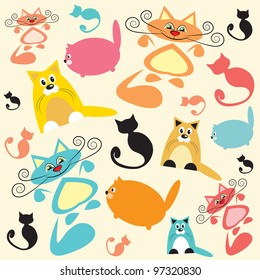 background with cats