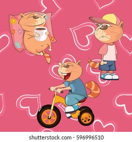 A background with cats. Vector seamless pattern