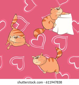 A background with cats. Vector seamless pattern 