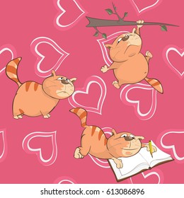 A background with cats. Vector seamless pattern 