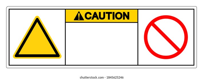 Signo de símbolo en blanco de advertencia de fondo,Ilustración de vectores, Aislar en etiqueta de fondo blanco. EPS10