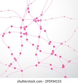 Background with cellular grid of dotted lines