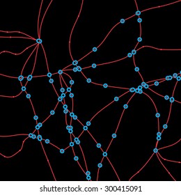 Background with cellular grid of dotted lines