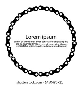 Background with chain ornament, flat design. vector