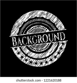 Background chalk emblem written on a blackboard