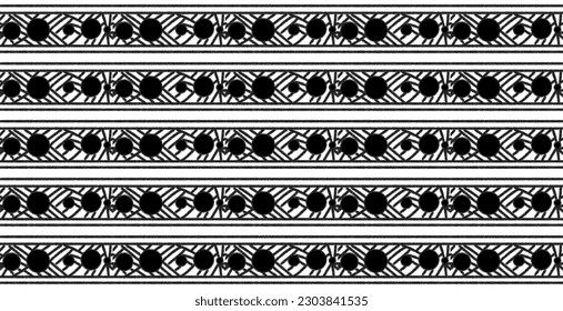 Background chalk with tribal style mandala and pattern 