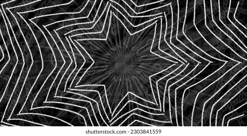 Background chalk with tribal style mandala and pattern 