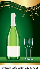 background with champagne