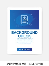BACKGROUND CHECK ICON INFOGRAPHIC