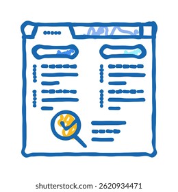 background check interview job doodle icon sketch vector. background check interview job sign. isolated symbol illustration