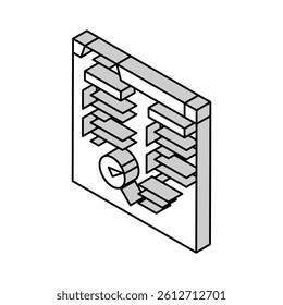 background check interview job isometric icon vector. background check interview job sign. isolated symbol illustration
