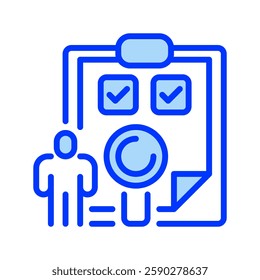 Background Check line icon. Universal creative premium symbol. Vector sign icon logo template. Vector illustration