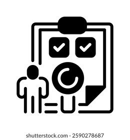 Background Check line icon. Universal creative premium symbol. Vector sign icon logo template. Vector illustration