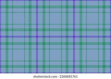 Background check plaid. Texture textile vector. Seamless tartan fabric pattern in violet and green colors.