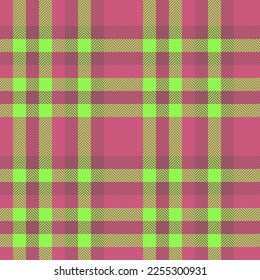 Background check textile. Pattern fabric tartan. Texture plaid seamless vector in red and green colors.