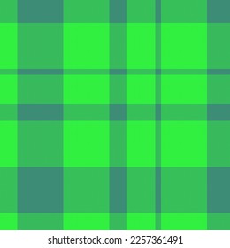 Background check textile. Seamless tartan vector. Plaid pattern texture fabric in green color.