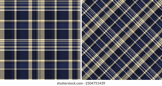Background check texture of vector fabric tartan with a plaid seamless textile pattern. Set in wedding colours for Easter celebration ideas.