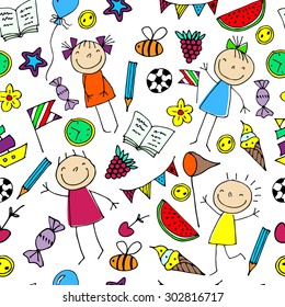 background cheerful children