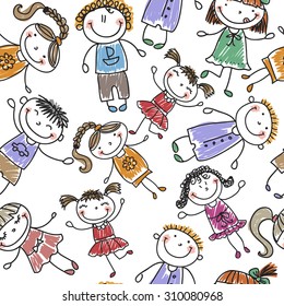 background cheerful children