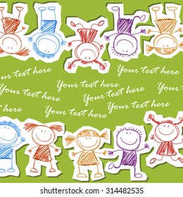 background cheerful children