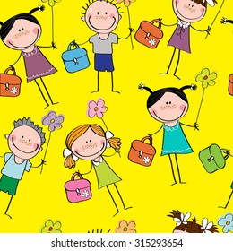 background cheerful children