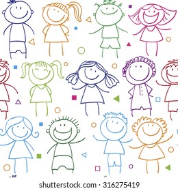 background cheerful children