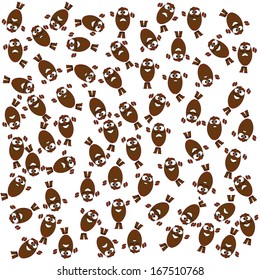 background of cheerful falling coffee beans