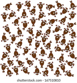 background of cheerful falling coffee beans