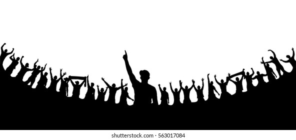 Background Cheering People Stock Vector (Royalty Free) 563017084 ...