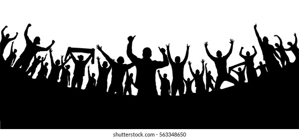 Background Cheering People Stock Vector (Royalty Free) 563348650 ...