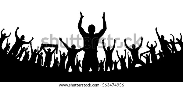 Background Cheering People Stock Vector (Royalty Free) 563474956 ...