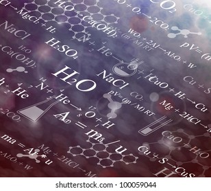Background with chemical formulas. Eps 10