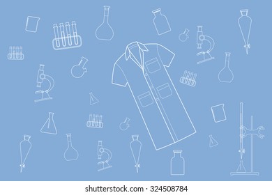 Background chemical laboratory. Science background.