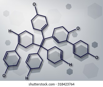 background with chemical molecules