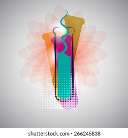 Background with chemical tubes