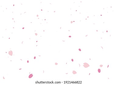 Background Of The Cherry Blossom Petals Snowstorm