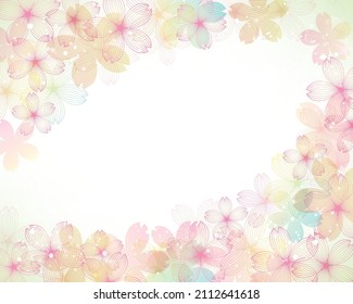 fondo de la silueta de flor de cerezo