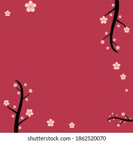 
the background of cherry blossoms in bloom on the branches